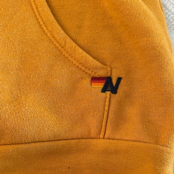 Aviator Nation Kids Hoodie Smiley in Gold - Size 12 - Picture 4 of 8
